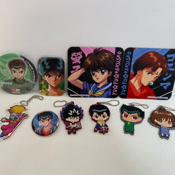 Yu Yu Hakusho Anime Toy Goods Lot - 90s Vintage Keychain Pins - Japan Import 90s - Picture 3 of 13